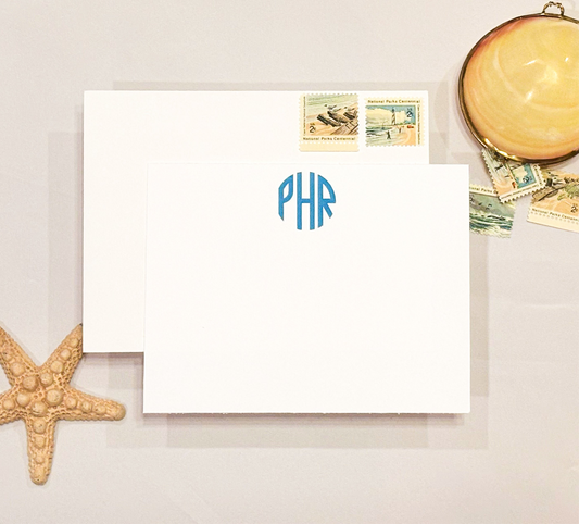 Circle Monogram - Letterpress Stationery