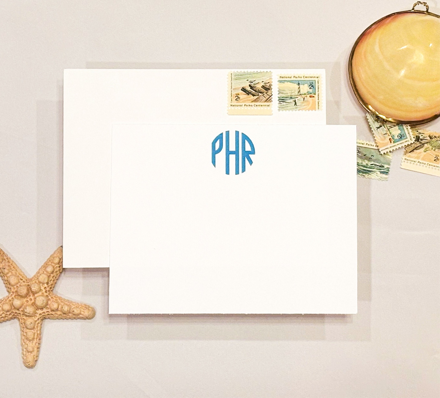 Circle Monogram - Personalized Stationery